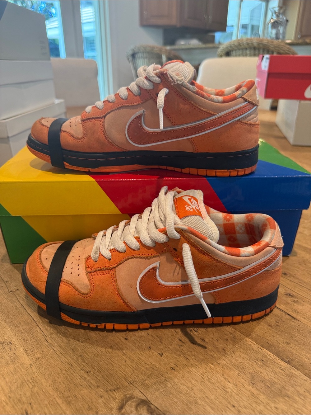 AUTHENTIC Nike SB DUNKS Orange Lobster Sneakers